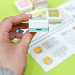 Decals Mini Ink Cubes Label Set - Deco Garden