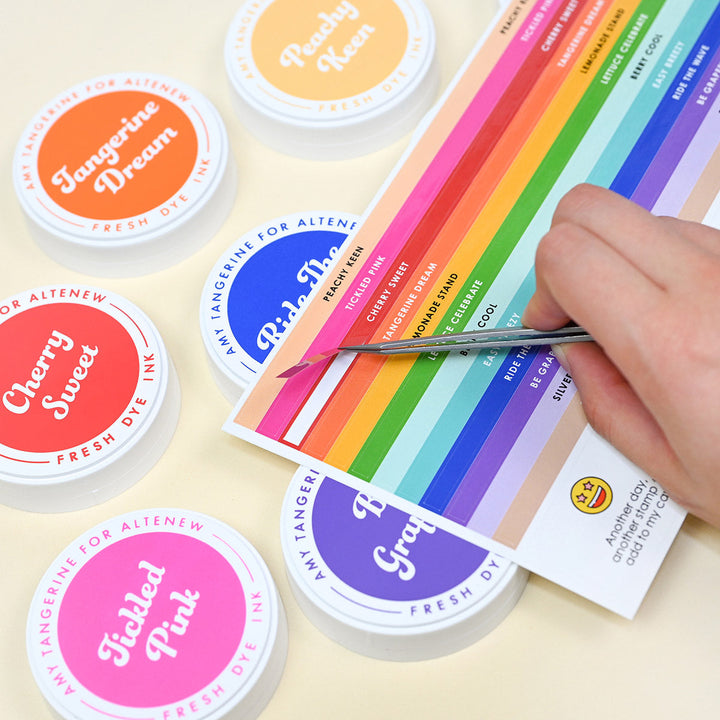Decals Round Ink Pads Label Set - 2023 Amy Tangerine Collection
