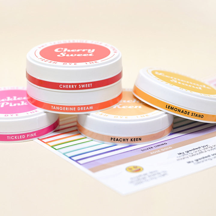 Decals Round Ink Pads Label Set - 2023 Amy Tangerine Collection