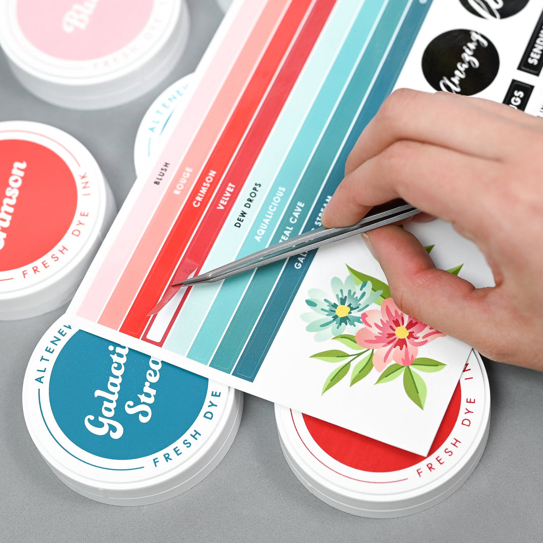 Decals Round Ink Pads Label Set - Red Sunset, Sweet Dreams
