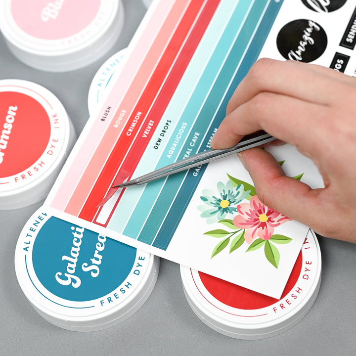 Decals Round Ink Pads Label Set - Red Sunset, Sweet Dreams