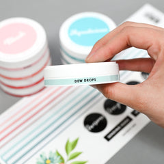 Decals Round Ink Pads Label Set - Red Sunset, Sweet Dreams