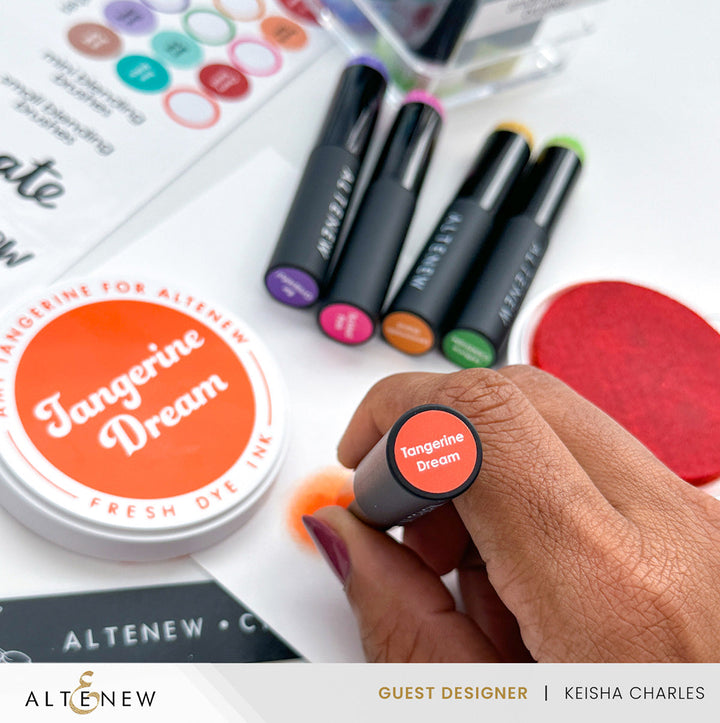 Decals Small & Mini Blending Brushes Label Set - 2023 Amy Tangerine Collection