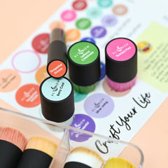 Decals Small & Mini Blending Brushes Label Set - 2023 Amy Tangerine Collection