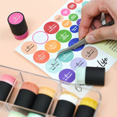 Decals Small & Mini Blending Brushes Label Set - 2023 Amy Tangerine Collection