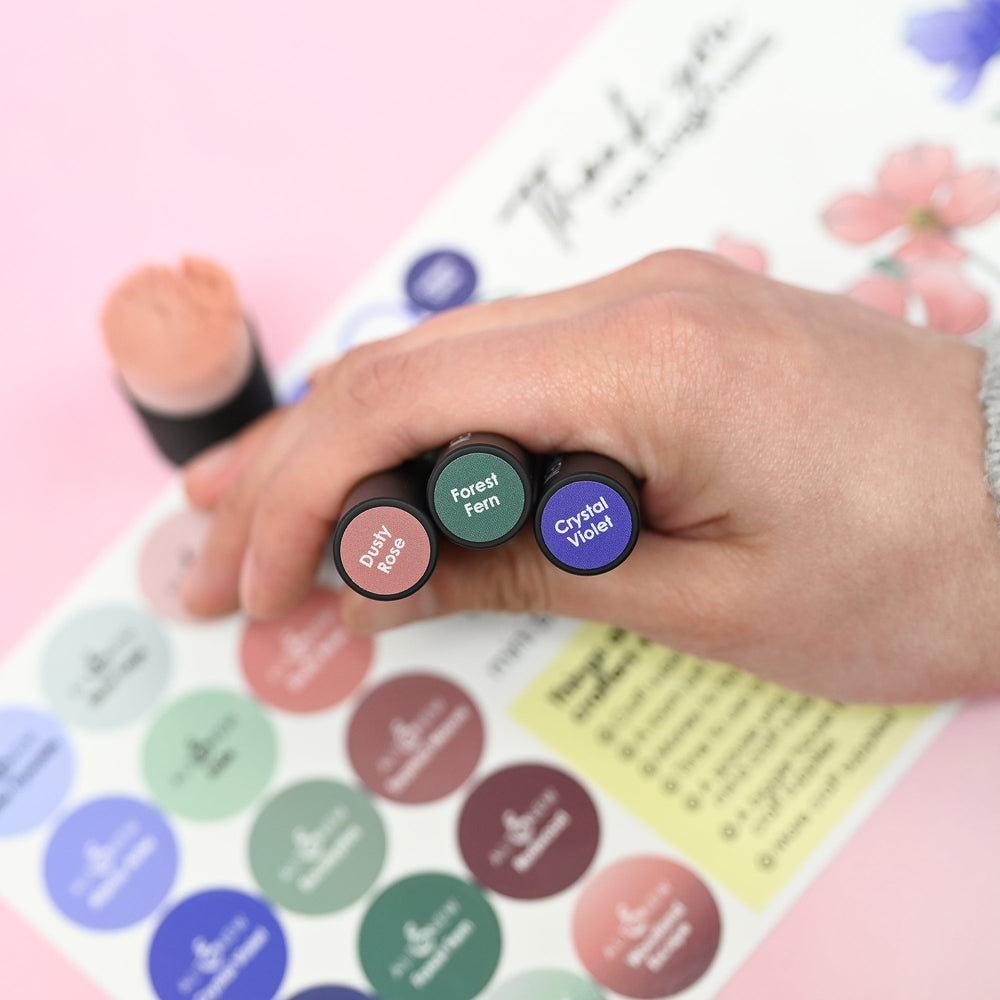 Decals Small & Mini Blending Brushes Label Set - Blue Mountains, Frosted Foliage, Woodland Escape