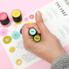 Decals Small & Mini Blending Brushes Label Set - Deco Garden
