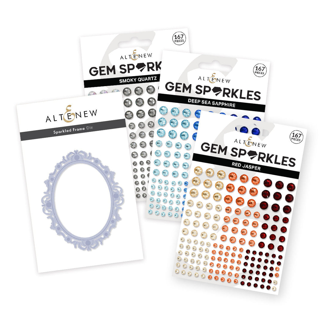 Die and Embellishment Bundle Sparkled Frame Die & Gem Sparkles Bundle
