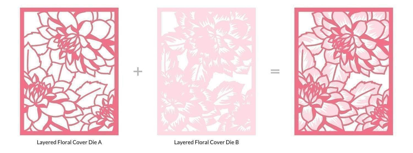 Die Bundle Layered Floral Cover Die A & B