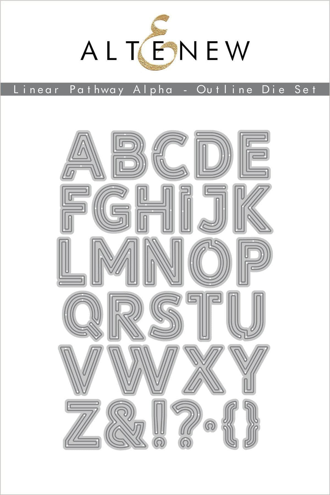 Die Bundle Linear Pathway Alpha Solid and Outline Die Bundle