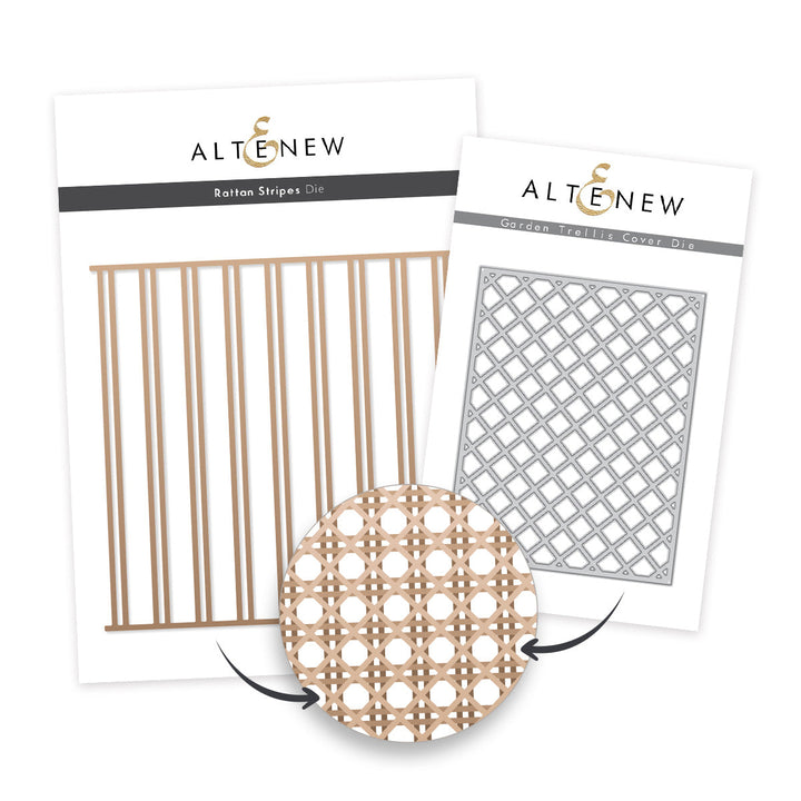 Die Bundle Rattan Stripes Garden Trellis Cover Die Bundle