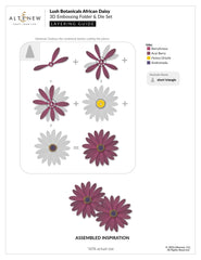 Die & Embossing Folder Bundle Lush Botanicals: African Daisy 3D Embossing Folder & Die Set