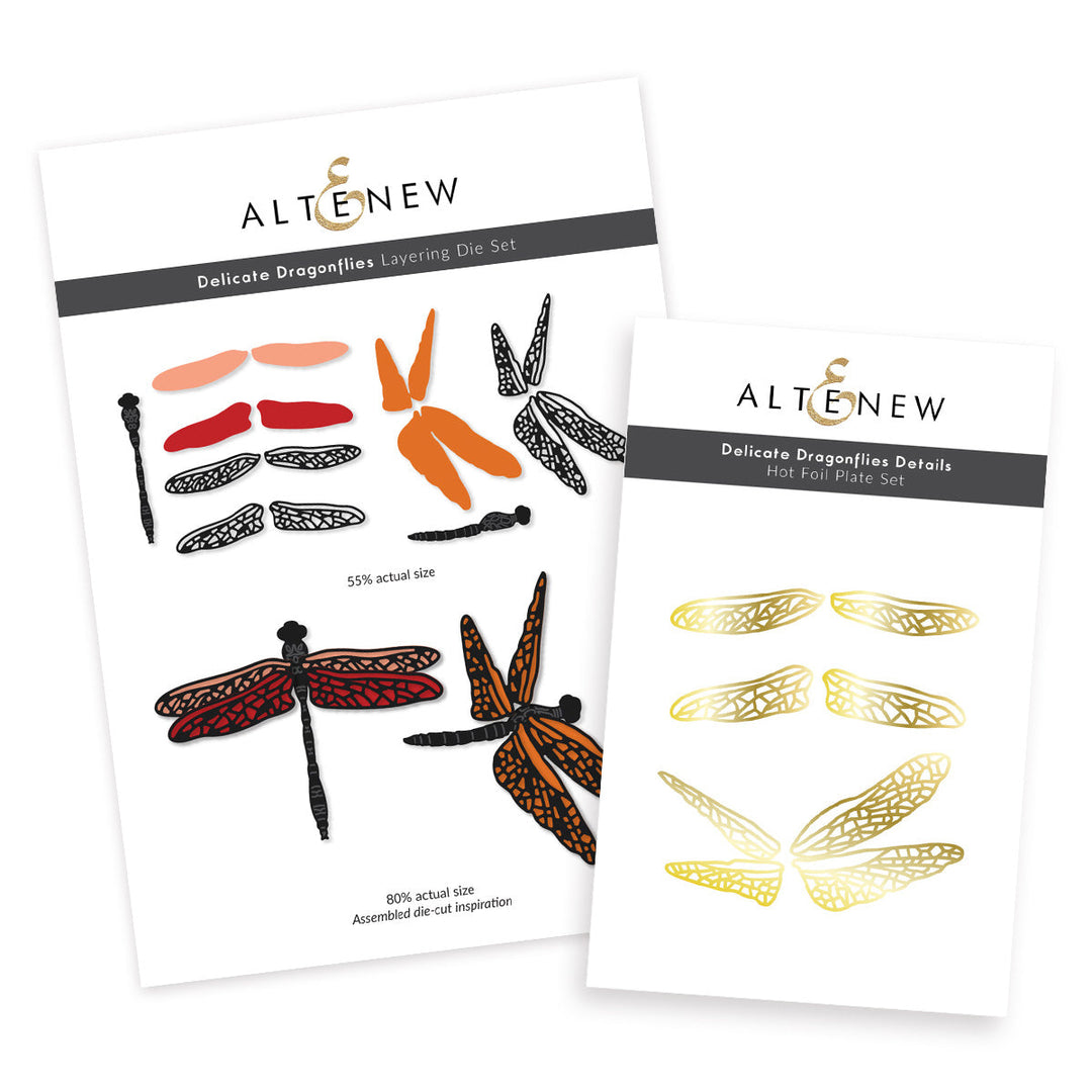 Die & Hot Foil Plate Bundle Delicate Dragonflies