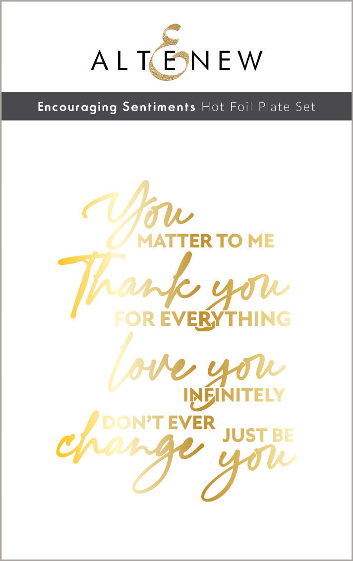 Die & Hot Foil Plate Bundle Encouraging Sentiments