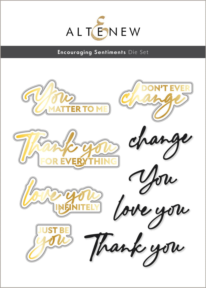 Die & Hot Foil Plate Bundle Encouraging Sentiments