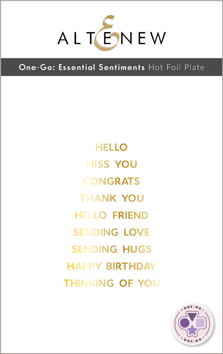 Die & Hot Foil Plate Bundle Essential Sentiments