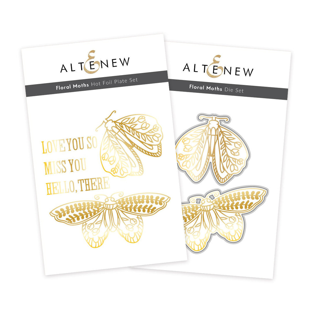 Die & Hot Foil Plate Bundle Floral Moths
