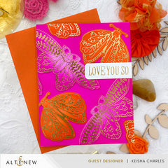 Die & Hot Foil Plate Bundle Floral Moths