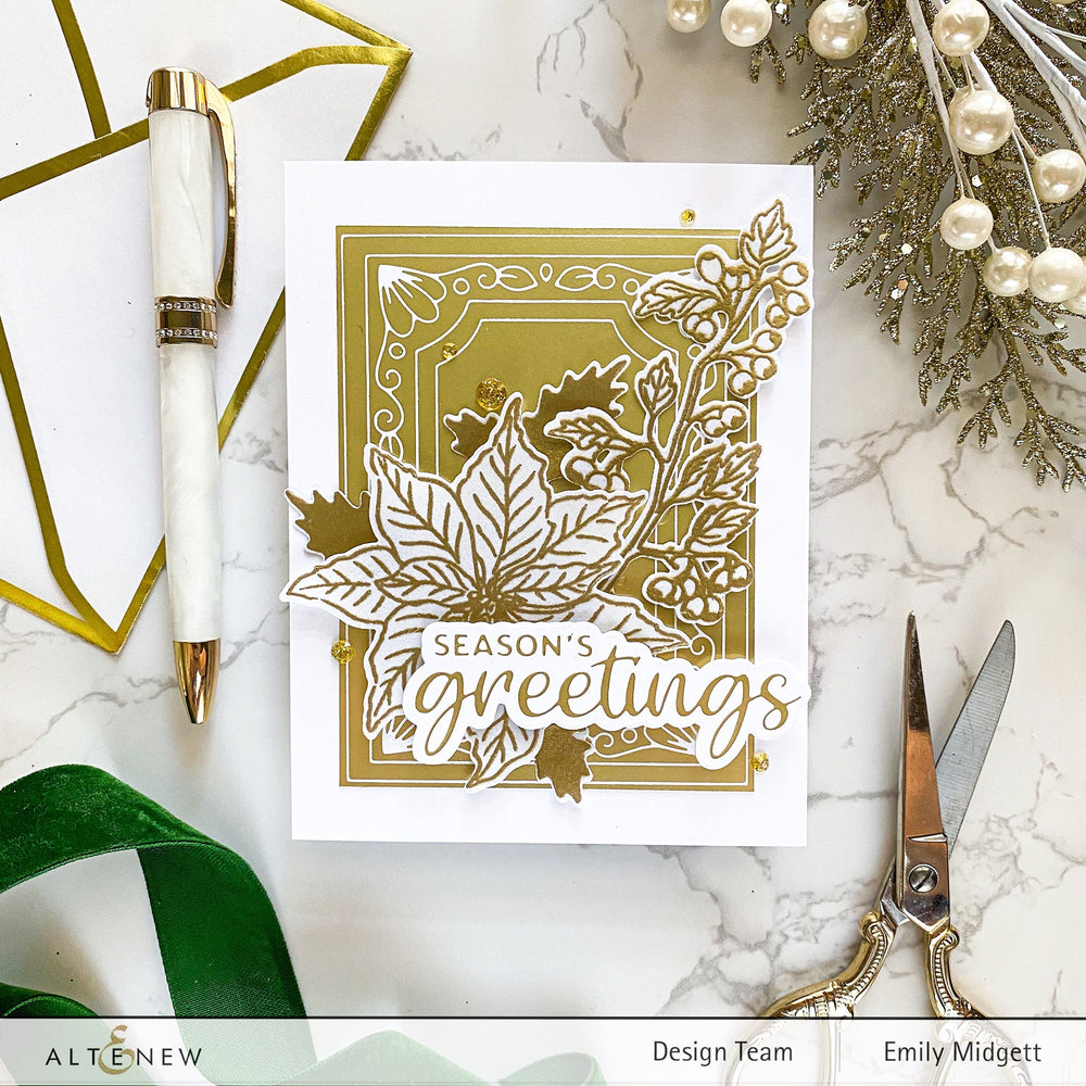 Die & Hot Foil Plate Bundle Holiday Greetings