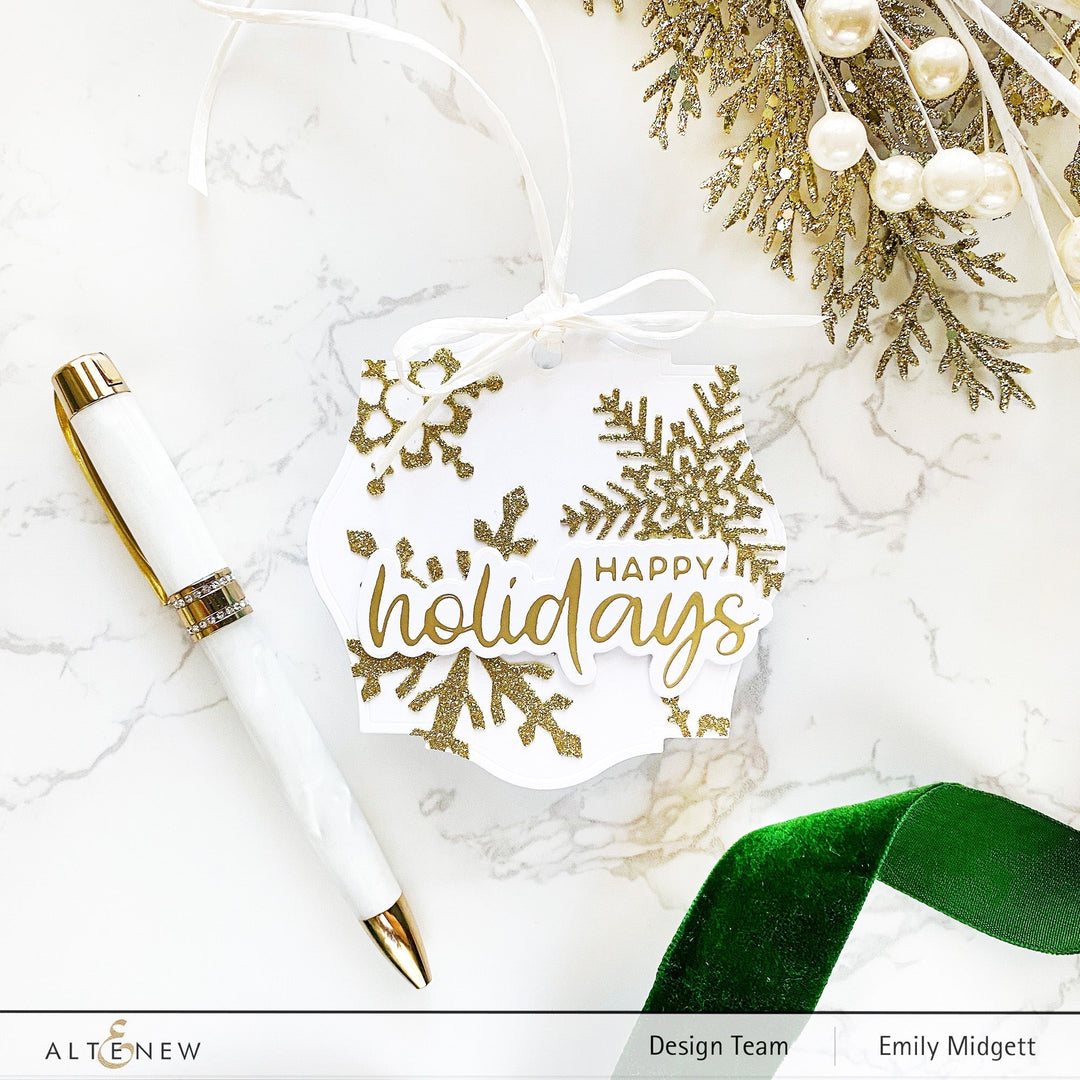 Die & Hot Foil Plate Bundle Holiday Greetings