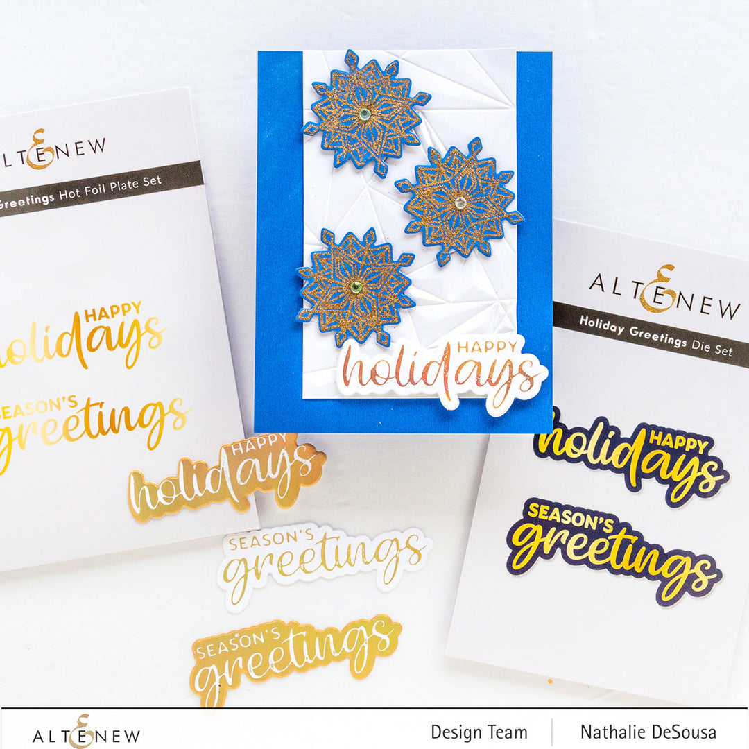 Die & Hot Foil Plate Bundle Holiday Greetings