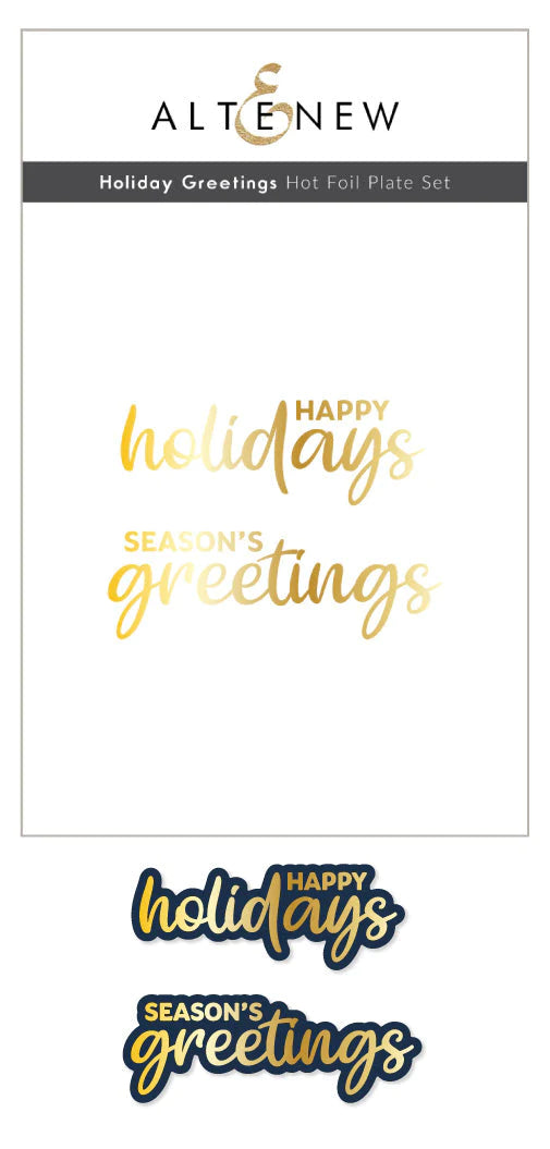 Die & Hot Foil Plate Bundle Holiday Greetings