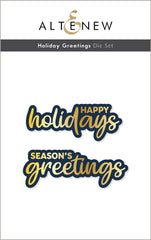Die & Hot Foil Plate Bundle Holiday Greetings