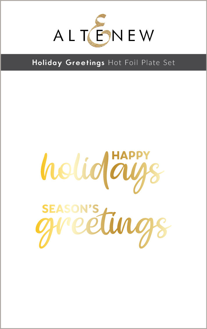 Die & Hot Foil Plate Bundle Holiday Greetings