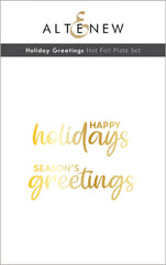Die & Hot Foil Plate Bundle Holiday Greetings