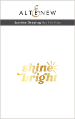 Die & Hot Foil Plate Bundle Sunshine Greeting