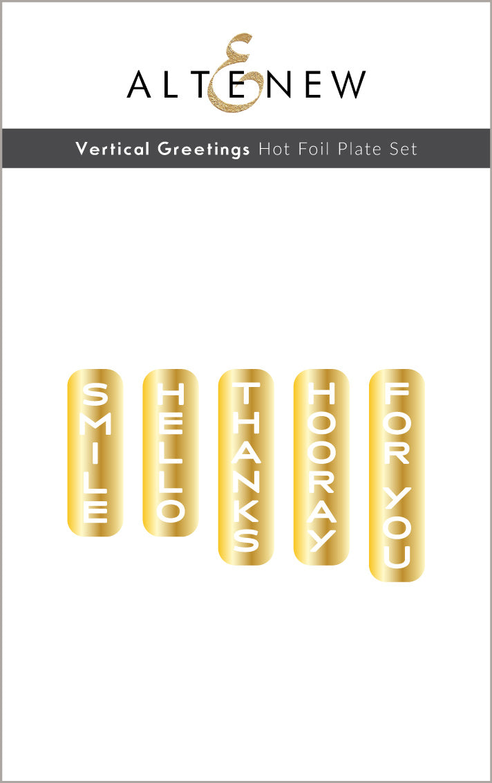 Die & Hot Foil Plate Bundle Vertical Greetings