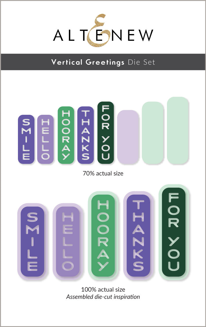 Die & Hot Foil Plate Bundle Vertical Greetings