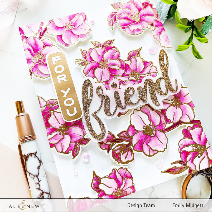 Die & Hot Foil Plate Bundle Vertical Greetings