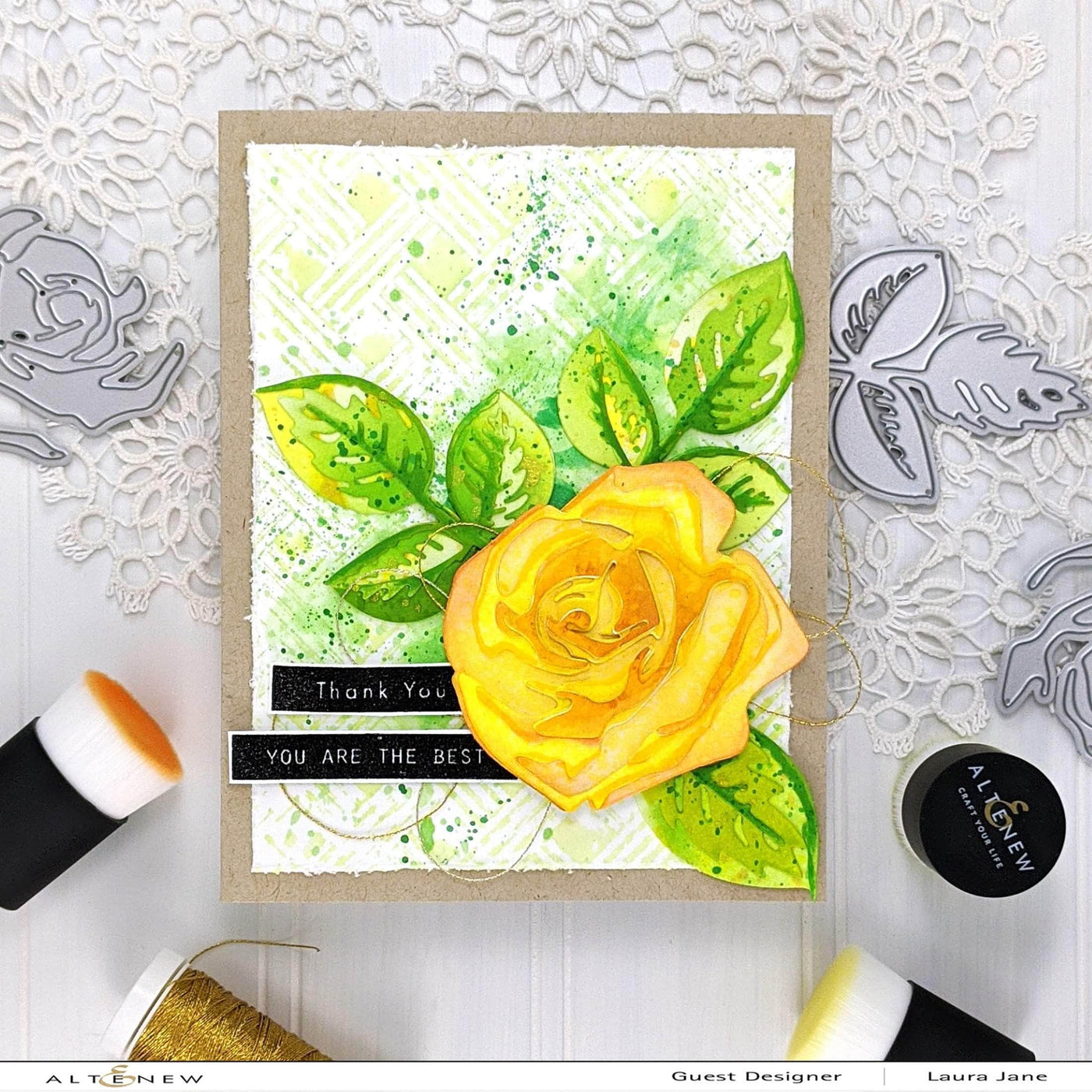 Die & Paper Bundle Craft-A-Flower: Rose Layering Die Set & Gradient Cardstock Bundle