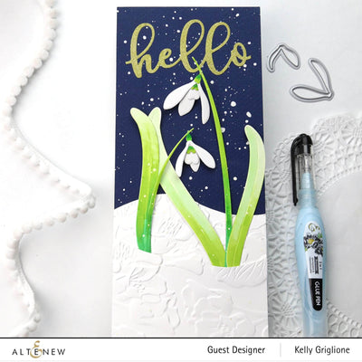 Die & Paper Bundle Craft-A-Flower: Snowdrops Layering Die Set & Gradient Cardstock Bundle
