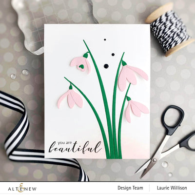 Die & Paper Bundle Craft-A-Flower: Snowdrops Layering Die Set & Gradient Cardstock Bundle