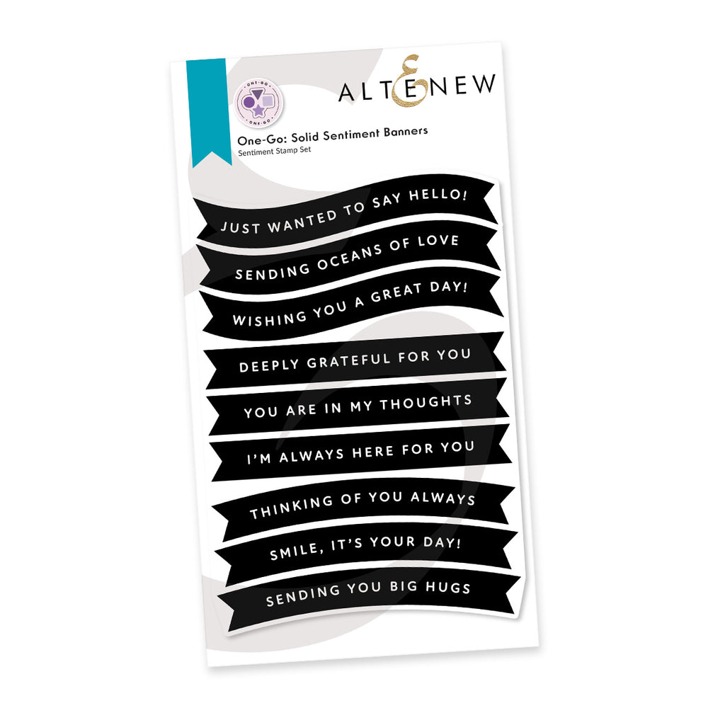 Die & Stamp & Betterpress Plate Bundle One Go Solid Sentiment Banners
