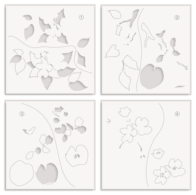 DIe & Stencil & Betterpress Plate Bundle Blossoming Apple