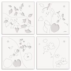 DIe & Stencil & Betterpress Plate Bundle Blossoming Apple