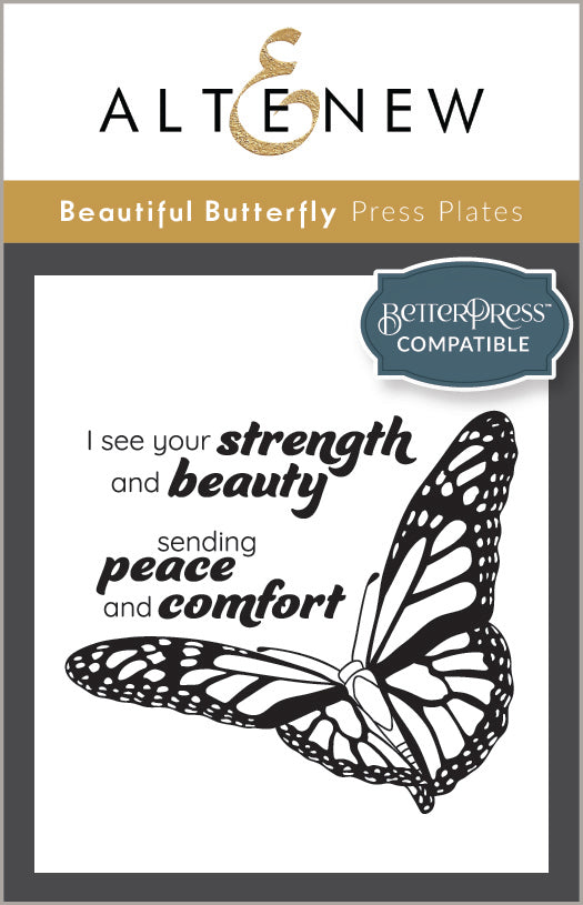 Die & Stencil & Betterpress Plates Bundle Beautiful Butterfly