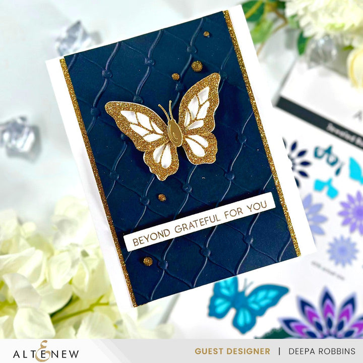 Die & Stencil & Betterpress Plates Bundle Beautiful Butterfly