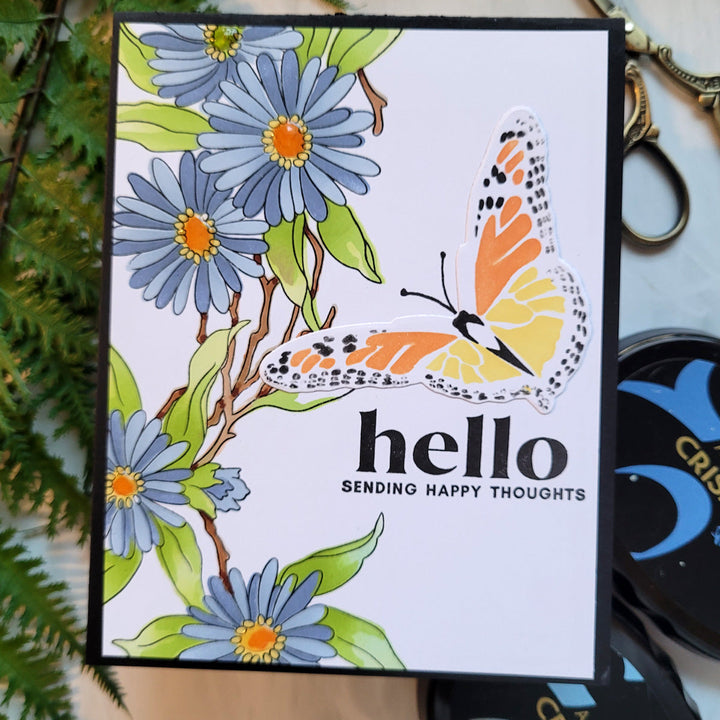Die & Stencil & Betterpress Plates Bundle Beautiful Butterfly