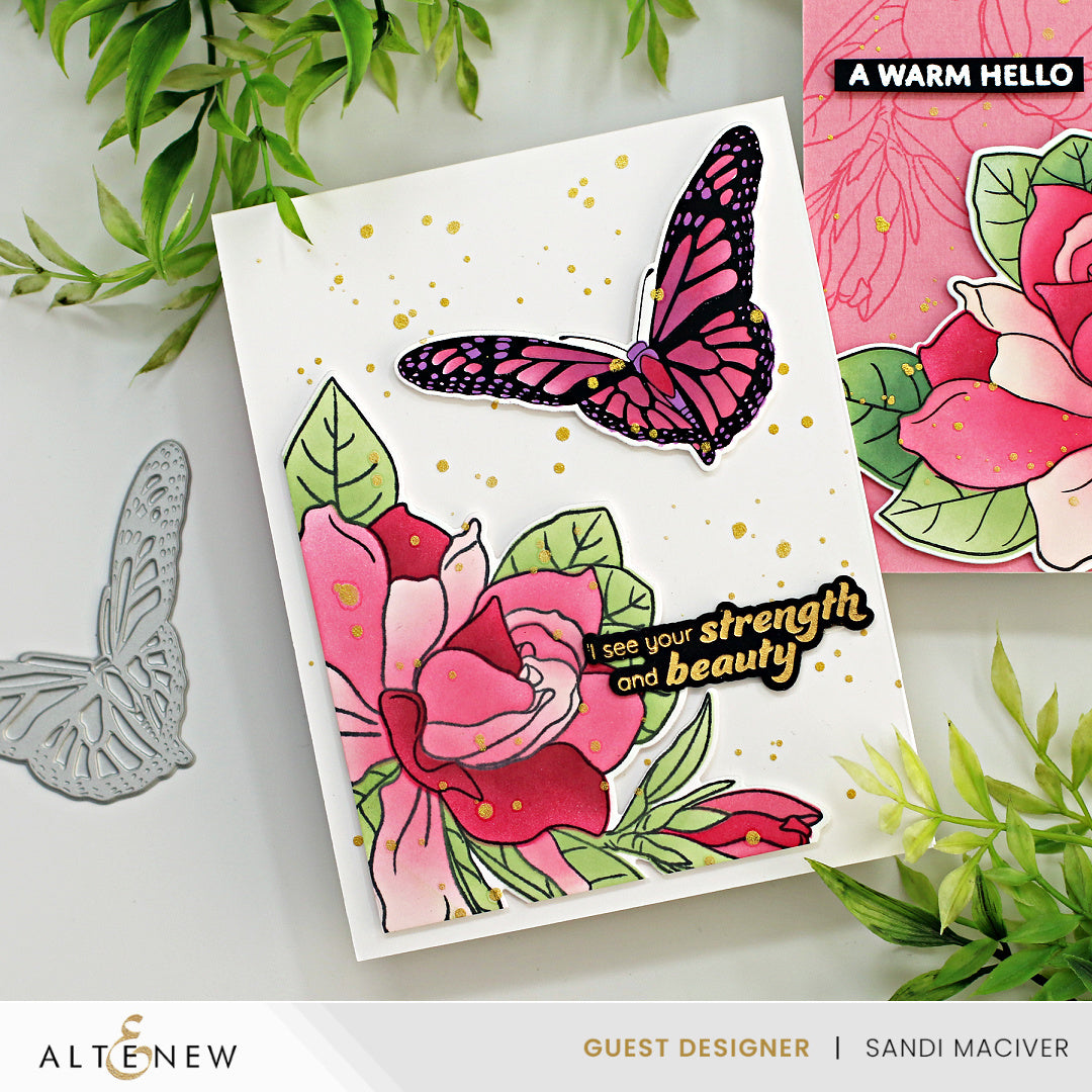 Die & Stencil & Betterpress Plates Bundle Beautiful Butterfly