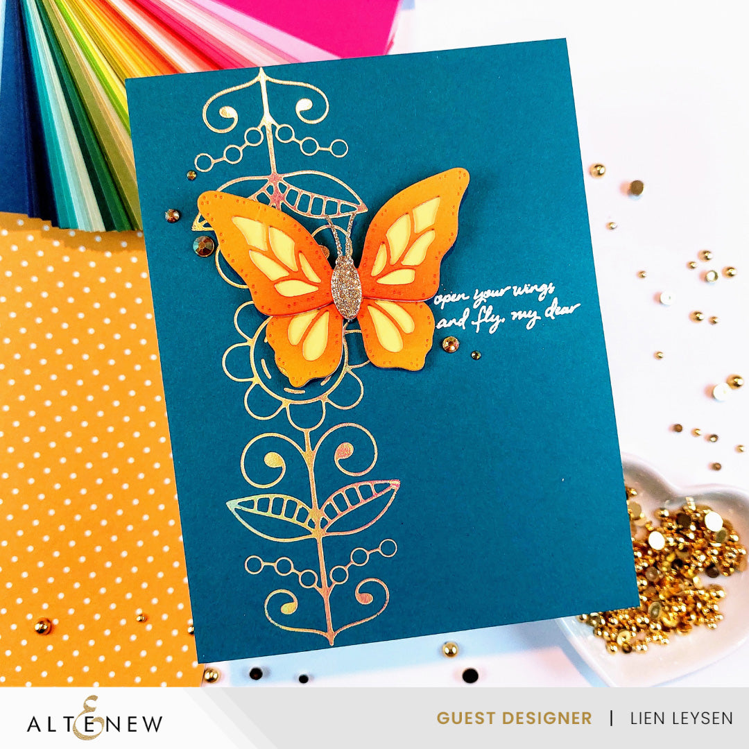 Die & Stencil & Betterpress Plates Bundle Beautiful Butterfly