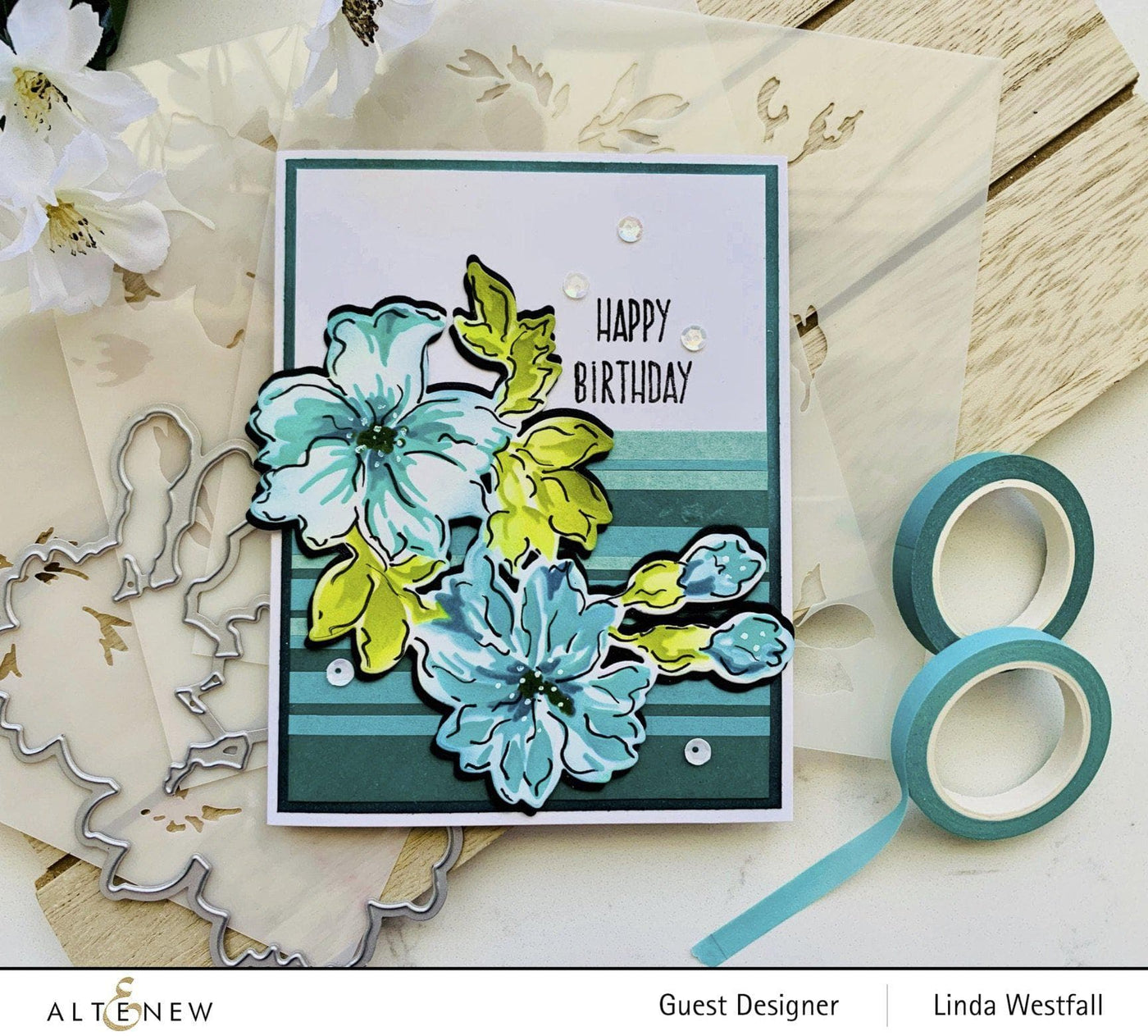 Die & Stencil Bundle Bitterroot Flower