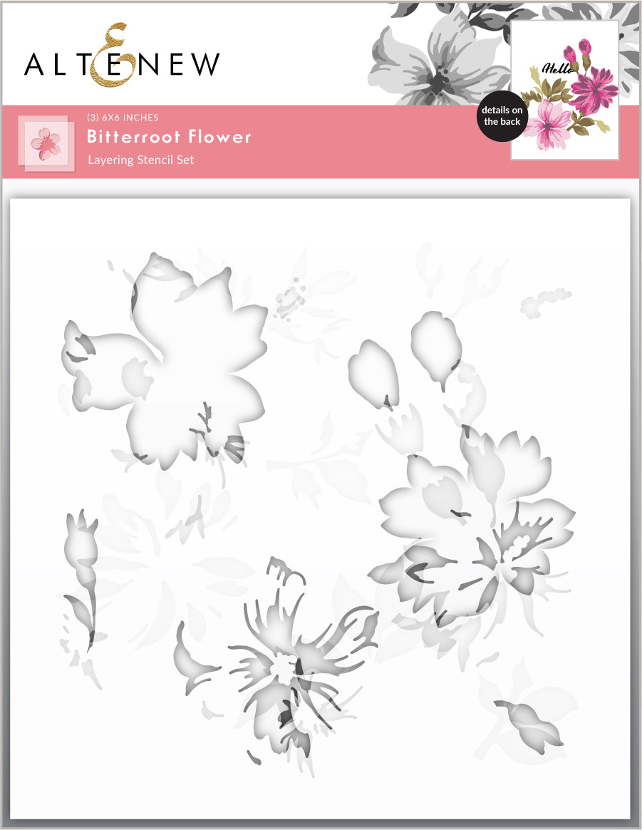 Die & Stencil Bundle Bitterroot Flower