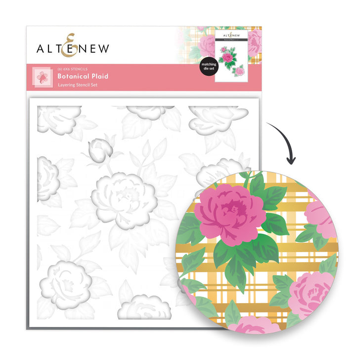 Die & Stencil Bundle Botanical Plaid