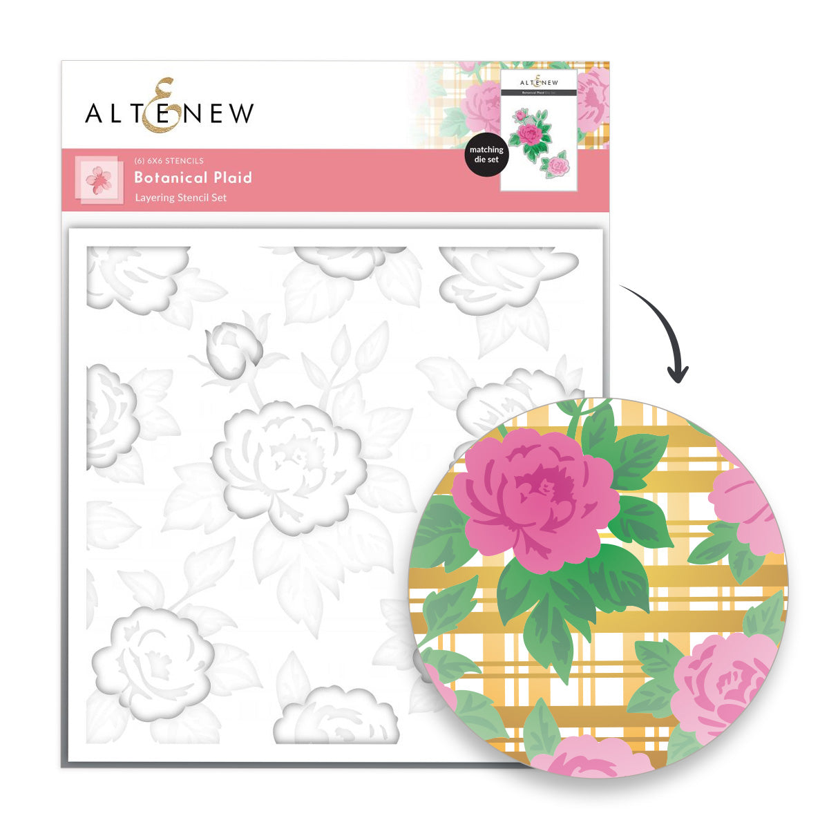 Die & Stencil Bundle Botanical Plaid