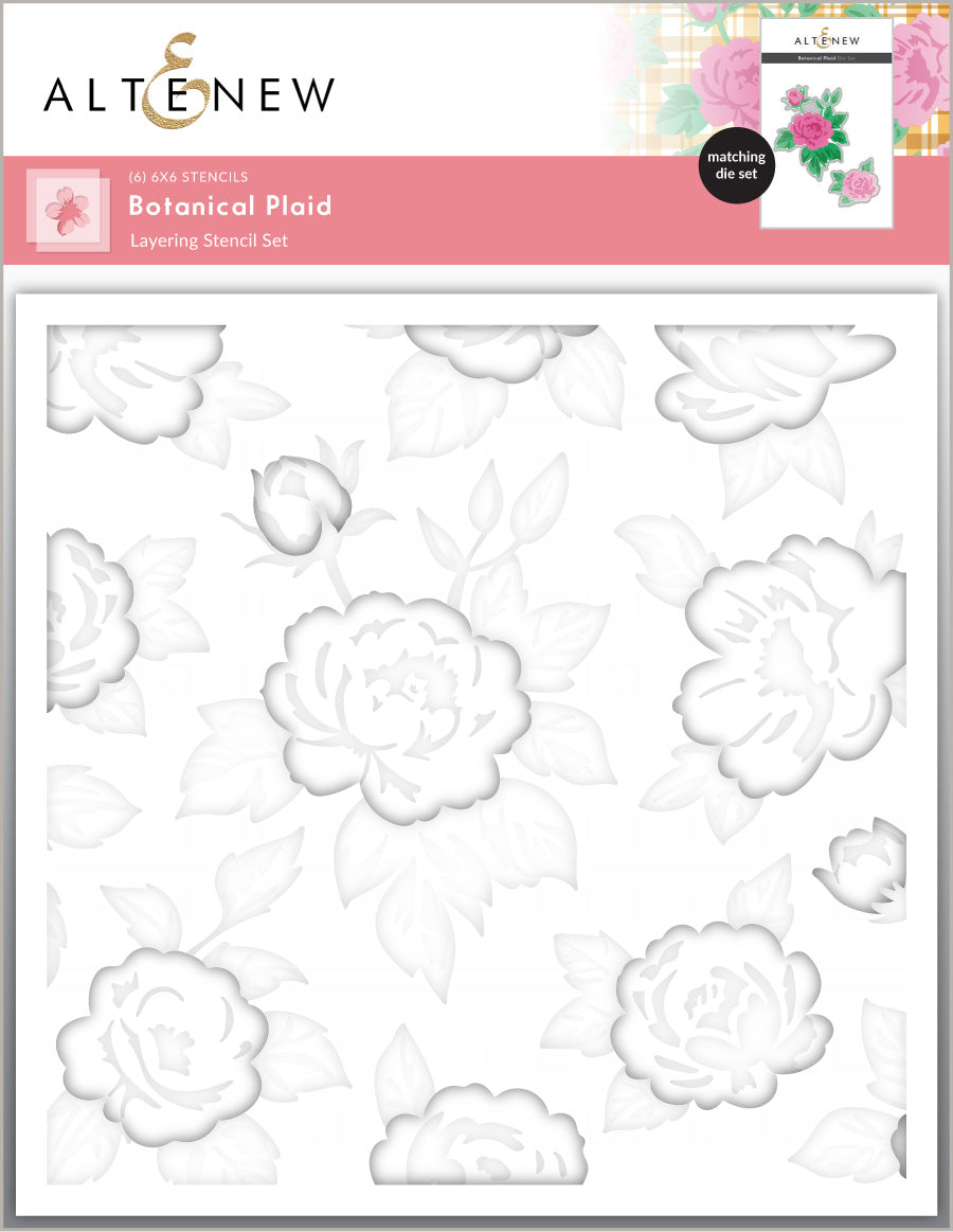 Die & Stencil Bundle Botanical Plaid