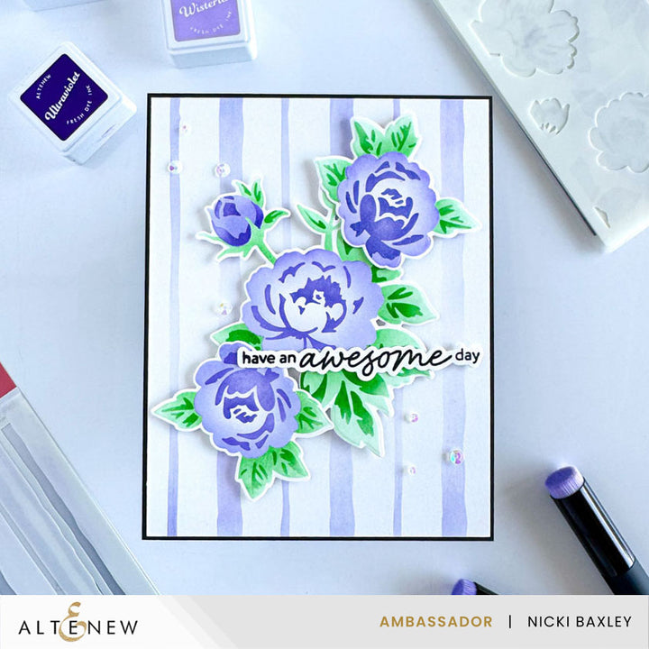 Die & Stencil Bundle Botanical Plaid